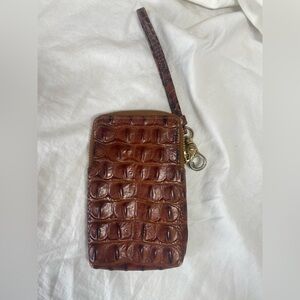 Brahmin brown leather wristlet